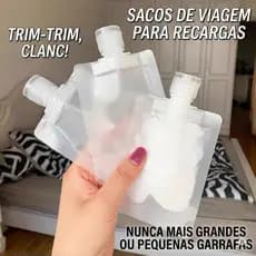 Saco de Viagem para Espremer Porta Shampoo Creme Sabonete Líquido Anti-vazamento 30ml 50ml 100ml