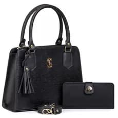 Bolsa Feminina Transversal e de Mão Tote De Couro Eco Com Carteira