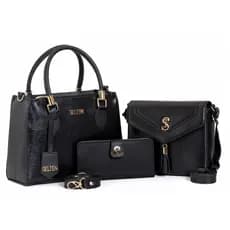 Kit Bolsa Transversal Feminina Alça Ajustável Tote e Bolsa Tiracolo de lado Com Carteira