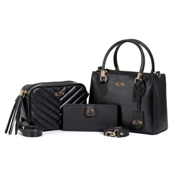 Kit Bolsas Feminina Transversal e de Ombro com Carteira Mini