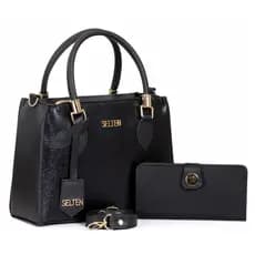 Bolsa Feminina Transversal e de Mão com Carteira Kit Selten