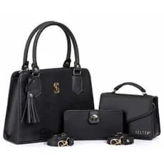 Bolsa Feminina Media Transversal E Bolsa Pequena Com Mini Carteira