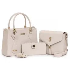 Kit Bolsa Transversal Alça Ajustável Tote e Bolsa Tiracolo Modelo Tampa Com Carteira