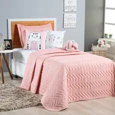 Kit Cobre Leito Casal E Solteiro Estampado Com Almofadas Decorativas E Nó Escandinavo