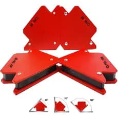 Kit 4 Esquadros Magnético Angular Imã Para Solda/Montagem/Marcação 12Kg Serralheiro