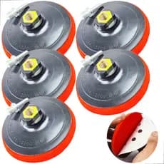 5 Suporte Para Lixa Velcro Boina 125mm 5'' Disco Prato Borracha Furadeira Lixadeira Esmerilhadeira