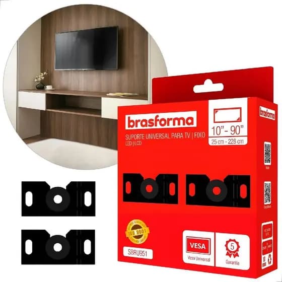 Suporte De Tv Led Lcd Fixo Universal 10 A 90 Polegadas 40kg