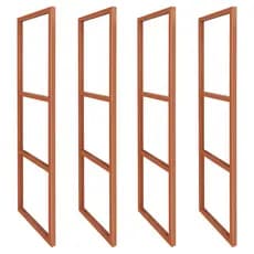 Kit 4 Suportes de Teto Milazzo Industrial Moderno P/ Prateleira Suspensa Em Aço Reforçado 20x20mm