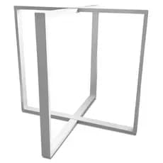 Base De Mesa Bolton Premium Em Aço Estilo Industrial Para Tampos de Pedra Vidro Madeira Até 1,50m