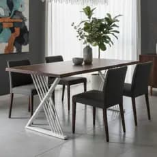 Base de Mesa Francis Em Aço Carbono 1,80m x 0,90m Para Tampo de Madeira Design Moderno Industrial