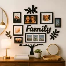 Porta-Retratos de Parede em MDF Family – Decoração Moderna e Afetiva