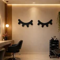 Par Cílios unicórnio Decorativo em MDF parede quarto Decoração bebê Criança maternidade Porta
