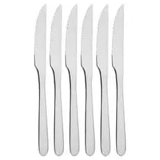 Kit 6 Facas de Mesa Churrasco Serrinha Tramontina Havaí em Aço Inox