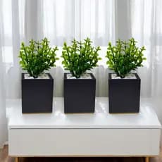 kit 03 Vasinhos com plantinhas artificiais "decoração sala"