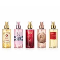 Kit 5 Body Splash Luxury Collection – Royal Amber, Yara, Sabah Al Ward, Fakar Rose, Baccarat