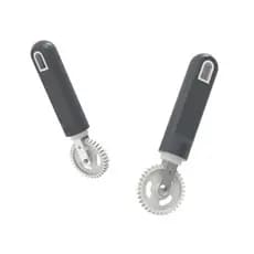 Kit Carretilha para fechar massas salgados pastel tortei ravioli - 2 unidades