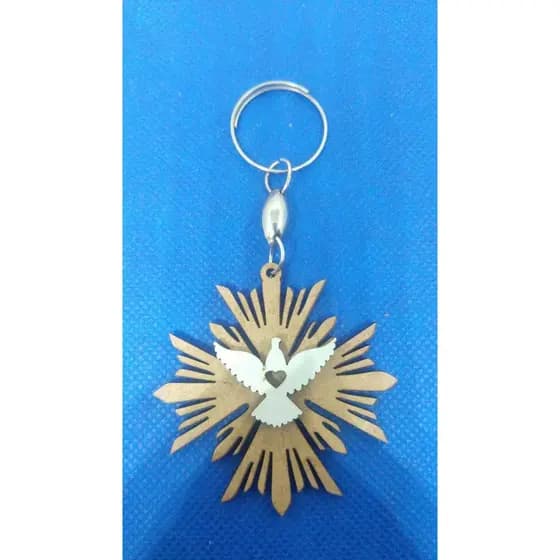 Kit Chaveiros Lembrancinha religioso batizado Divino Espirito Santo.