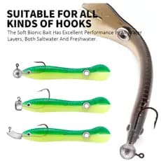 KIT com 5 Iscas Nova Isca Soft Iscas De Plástico 10 Cm/6g Biônico Material De Pesca Ao Ar Livre Falsa