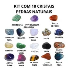 Kit 20 Pedras Naturais Cristais Naturais Rolados Sem Repetir