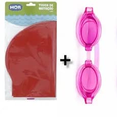 Touca Latex mor + Òculos de Natação Antiembaçante