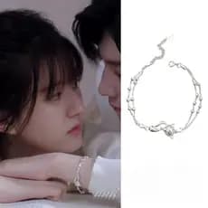 Pequena Raposa Pulseira De Camada Dupla Para Meninas , Nova Jóia Fofa De Cartoon Popular