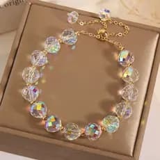 Pulseira De Tecelagem De Cristal Temperamento Para Design De Nicho Feminino Personalizada Simplicidade Estudante Namorad