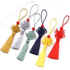 Nó Chinês Seda Borla Pingente Costura Cortina Encantos Borlas DIY Presente Fazendo Decoração