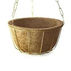 Vaso Pendente De Fibra De Coco Xaxim Completo Suspenso Pequeno - Cuia Nutricoco + Corrente + Suporte
