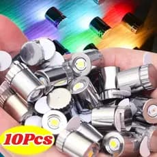 10 Pçs Mini LED Bateria Operado Eletrônico Pequenas Lâmpadas Coloridas Girando Iluminado Botão Luzes Grânulo Festa Bar A