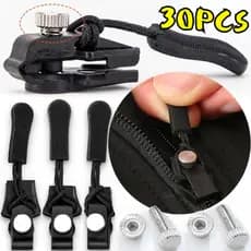 3 Tamanhos De Substituição Separada Zippers Slide Puller Lock Universal Metal Zipper Head Costume Repair Kit