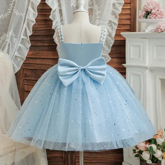 Vestido De Renda Para Meninas Adolescentes , Festa De Princesa Com Suspensório De Laço , 3 A 8 Anos , Ponto Minúsculo