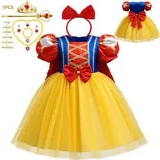 Fantasia Infantil Branca De Neve Fantasias Cosplay Vestidos Para Meninas De 1 A 5 Anos De Performance De Festa Com Tema