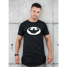 Camiseta Masculina Estampada Longline oversized Swag Básica Manga Curta Algodão Slim