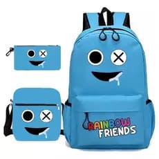 Rainbow Friends Jogo Mochila Original Estudante Mochila Pen Bag Três Peças Conjunto Novo