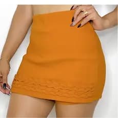 Short Saia Bengaline Tendencia Moda Verão