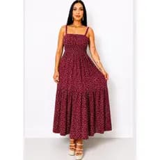 Vestido Midi Feminino Floral com Alça e Elastec — Confortável, Elegante e em Oferta 🔥