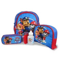 Kit Mochila Patrulha Canina Tam M de Costas Lancheira e Estojo