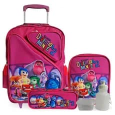 Kit Mochila Divertida Mente Meninas Rodinhas Tam G