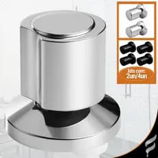 Kit De Acabamento Para Registro Chuveiro 1/2" ou 3/4" Pressão Gaveta Padrão Deca Cromado Preto Abs
