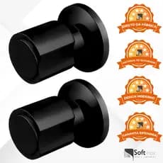 Kit 2 Acabamentos Para Registro C40 ABS Preto Padrão Deca