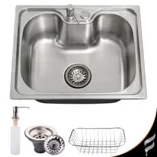 Cuba Gourmet Cozinha Pia Aço Inox 50x40cm/60x42cm Escovada Com acessórios Completa Embutir Sobrepor