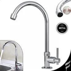 Torneira Pia Banheiro Lavatório Metal Baixa Mesa Bancada Bica Móvel 360° Luxo 1/4 Volta Cromada