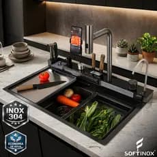 Cuba Gourmet Luxo Cozinha Completa com Suporte de Celular e Torneira Monocomando + Kit Acessórios