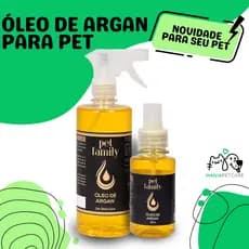 Oleo Para Cachorro Argan Finalizador Hidratação e Reparação de Pelos Pet Family Cães 120ml ou 500ml