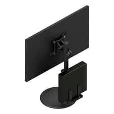Suporte Base De Mesa e Balcão Para Monitor Até 26 Pol Com Suporte P/ Mini Pc Preto