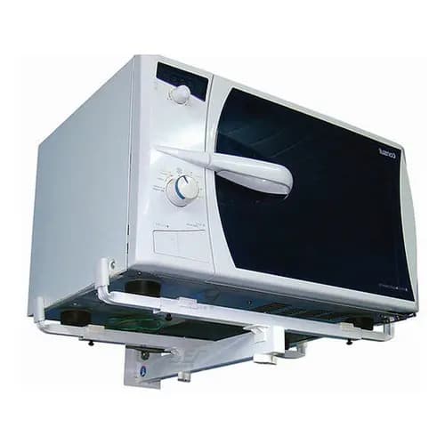 Suporte de Parede Branco para Forno Microondas Universal de Aço Carbono Até 40kg
