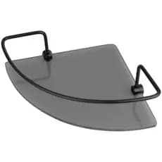 Porta Shampoo Suporte De Banheiro Shampoo Canto Vidro Fumê Preto