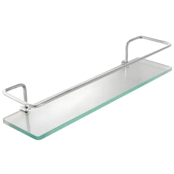 Porta Shampoo Reto Vidro Incolor 6cm 10X30cm