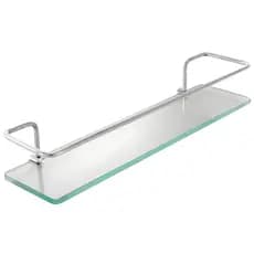Porta Shampoo Reto Vidro Incolor 6cm 10X30cm
