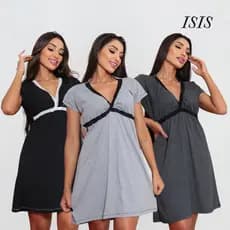 Kit 3 Camisolas Amamentação Para Gestante Pós Parto Com Manga Feminina